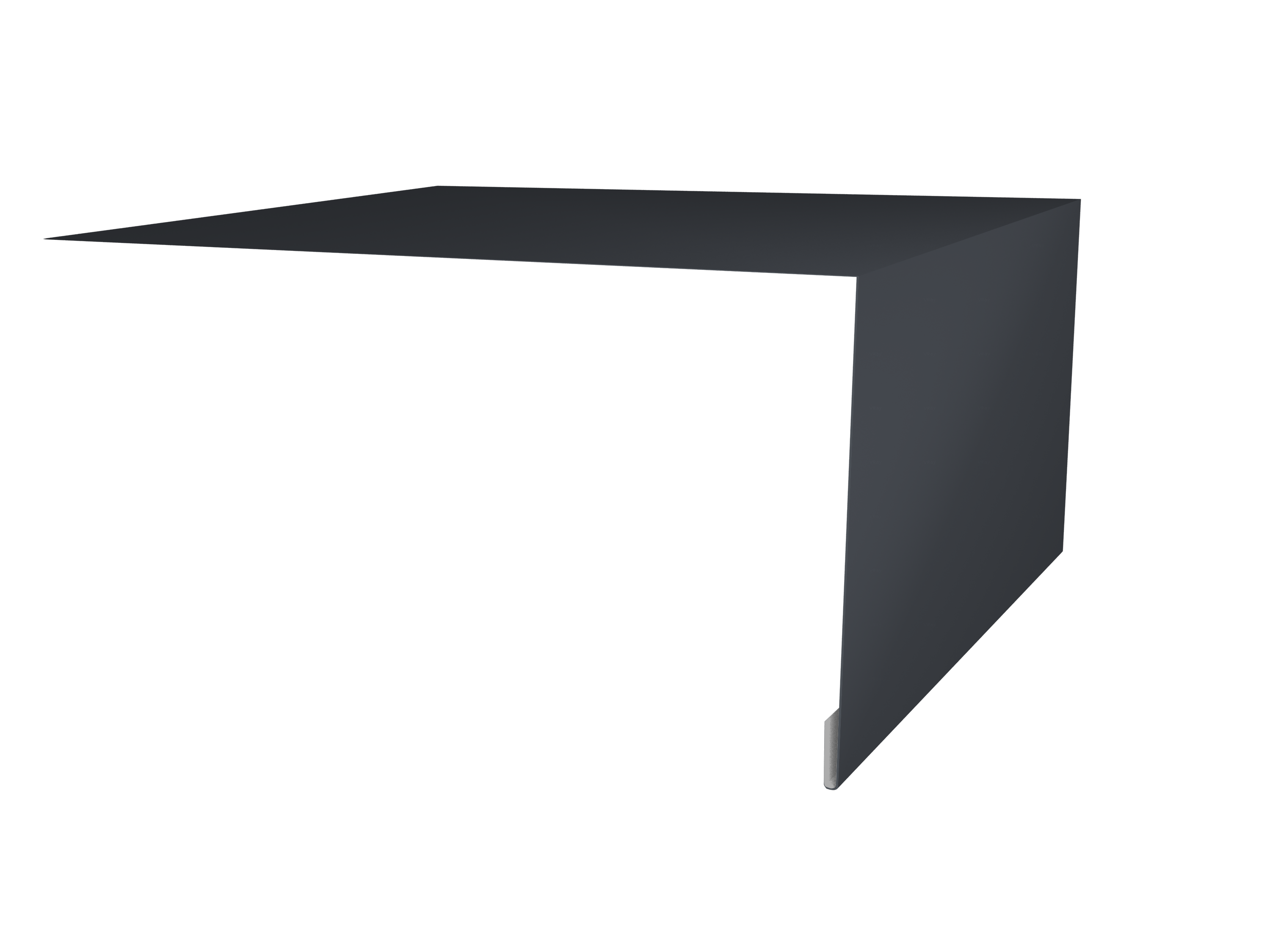 Планка околооконная простая 250х50 Grand Line 0,45 ПЭ с пленкой RAL 7024 мокрый асфальт (2м)