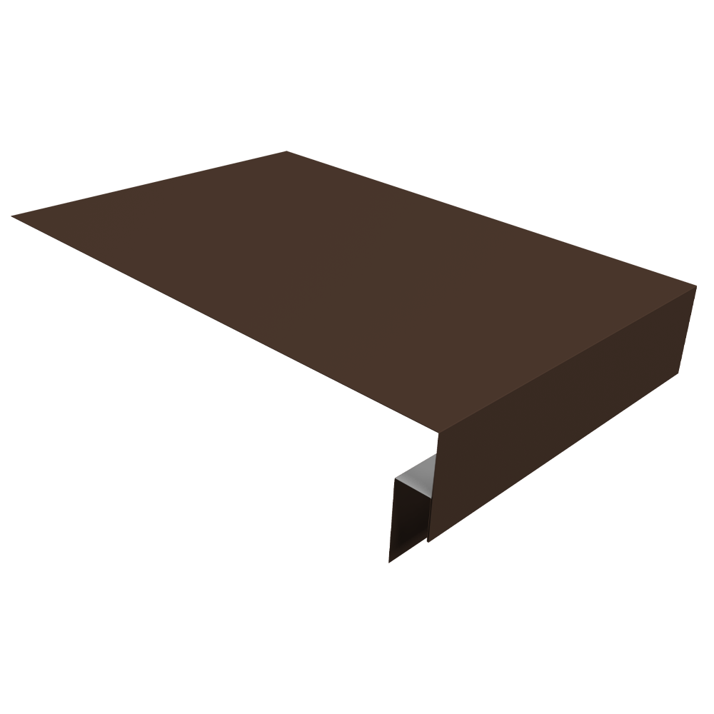 Планка околооконная сложная Кликфальц Про Grand Line 0,5 Velur RAL 8017 шоколад (2м)