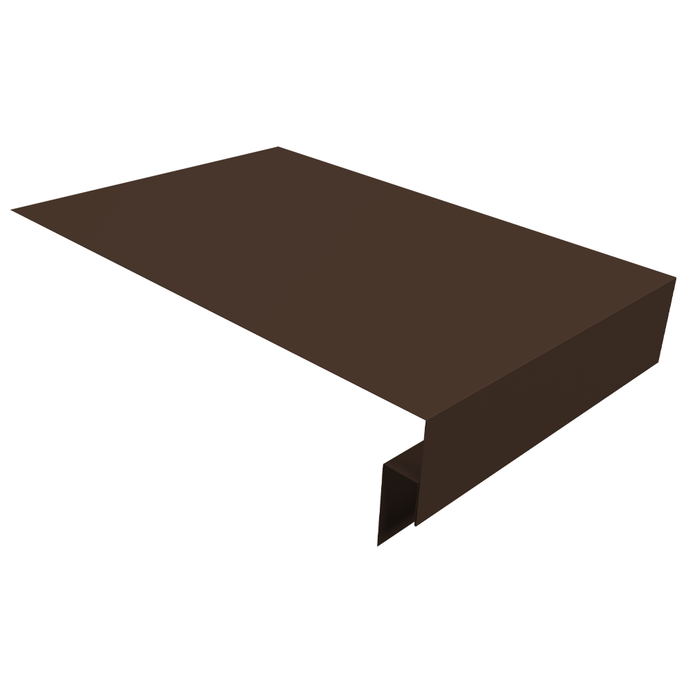 Планка околооконная сложная Кликфальц Про Grand Line 0,5 Velur RAL 8017 шоколад (2м)