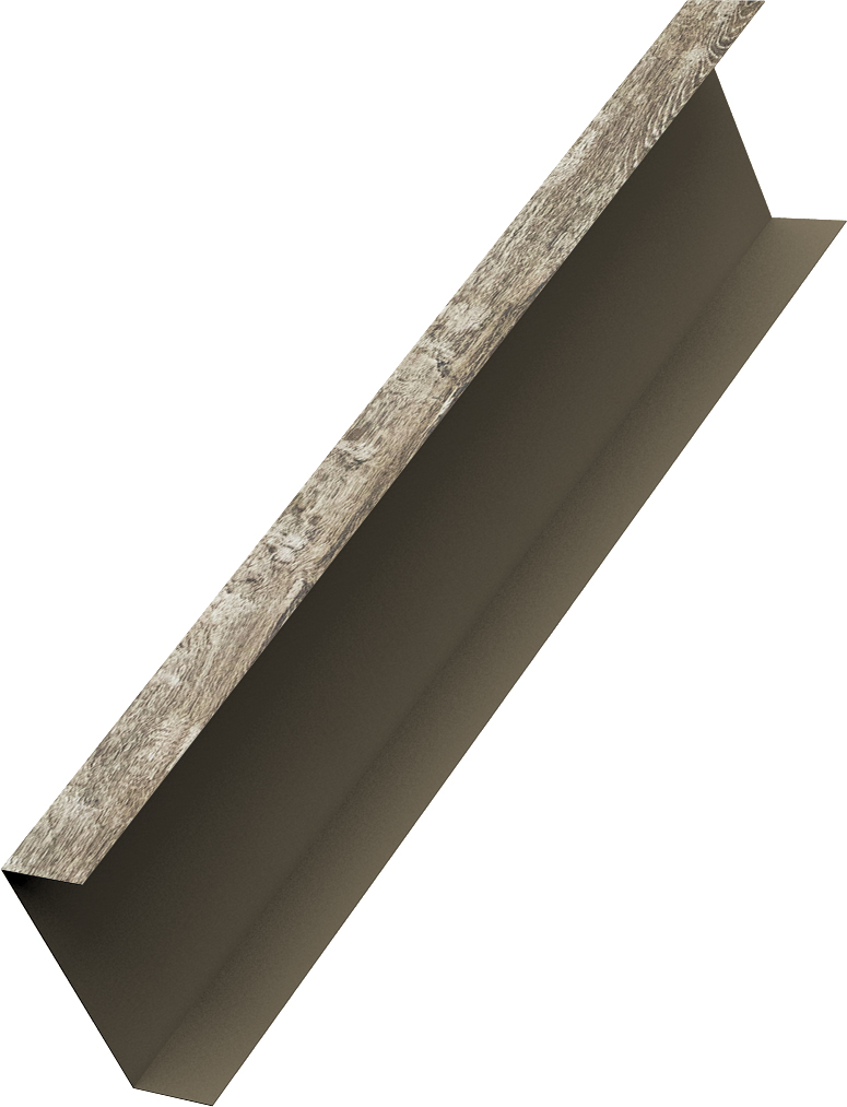 Декоративная накладка на столб универсальная 80х80 для забора жалюзи Grand Line 0,45 Принт Элит Рябина TwinColor (3м)