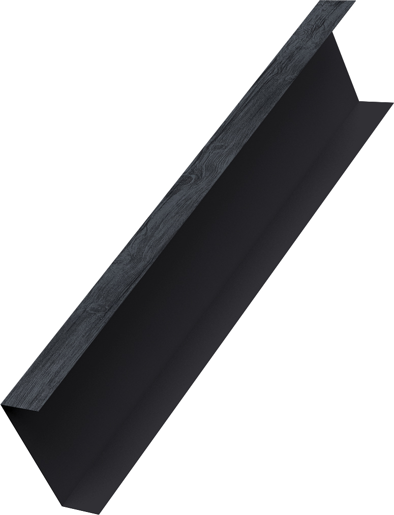 Декоративная накладка на столб универсальная 60х60 для забора жалюзи Grand Line 0,45 Принт Премиум Серое дерево TwinColor (2,5м)