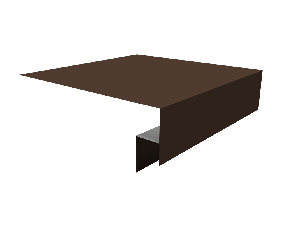 Планка околооконная сложная Экобрус Grand Line 250х50х25 0,5 PurPro с пленкой RAL 8017 шоколад (2м)