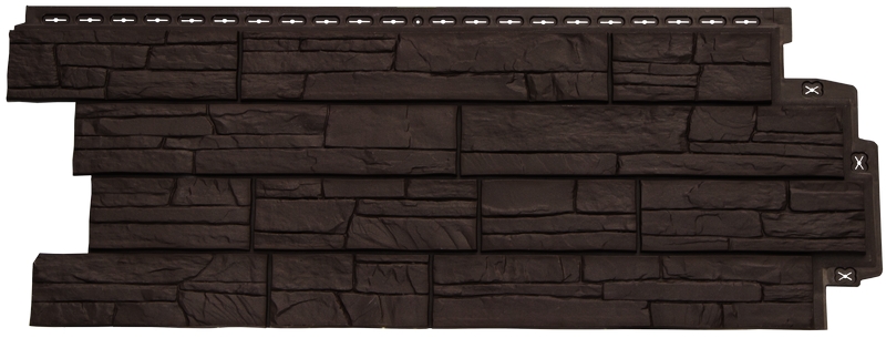 Фасадная панель Grand Line Сланец Классика шоколадный