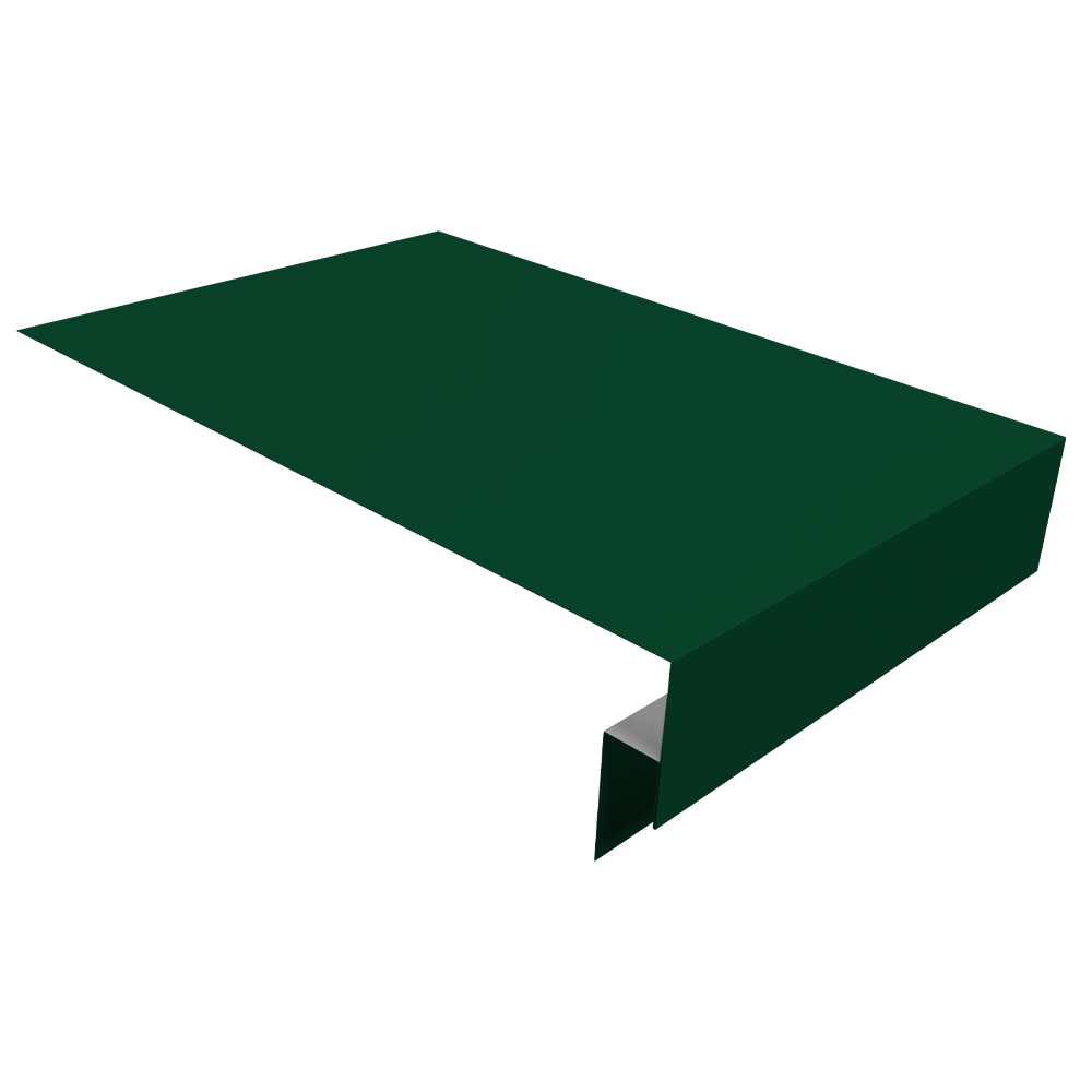 Планка околооконная сложная фальц Grand Line 0,5 ПЭ с пленкой RAL 6005 зеленый мох (3м)