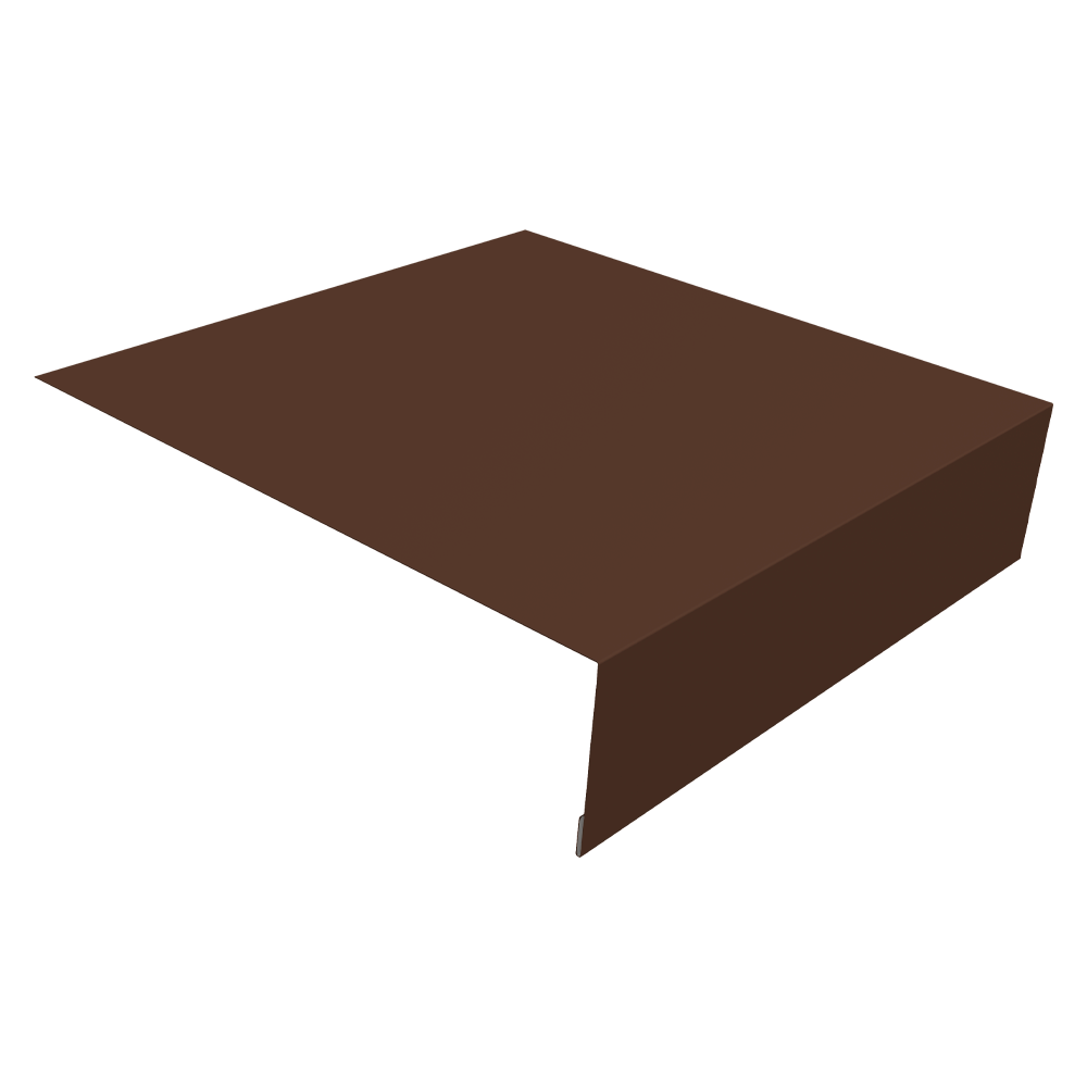 Планка околооконная простая 200х50 Grand Line 0,5 Сатин с пленкой RAL 8017 шоколад (2м)