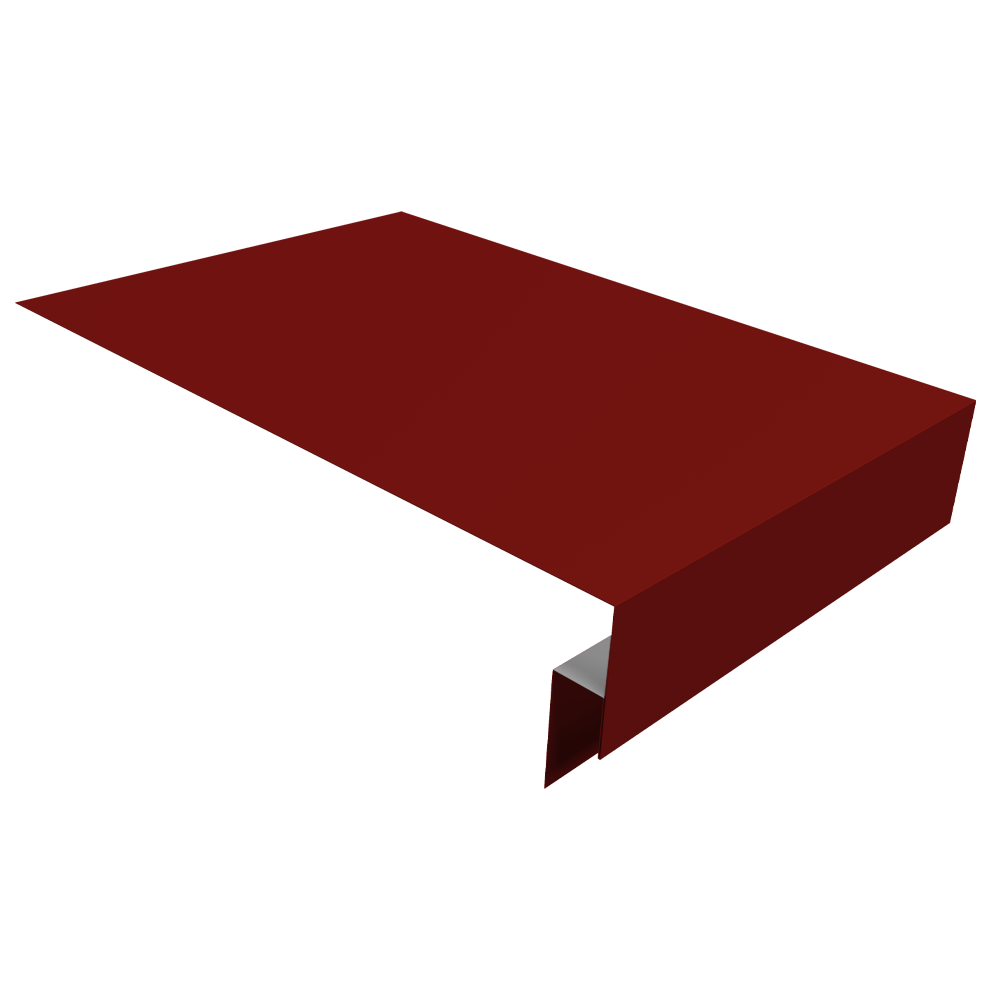 Планка околооконная сложная 300х50х18 (j-фаска) Grand Line 0,45 ПЭ с пленкой RAL 3011 коричнево-красный (3м)