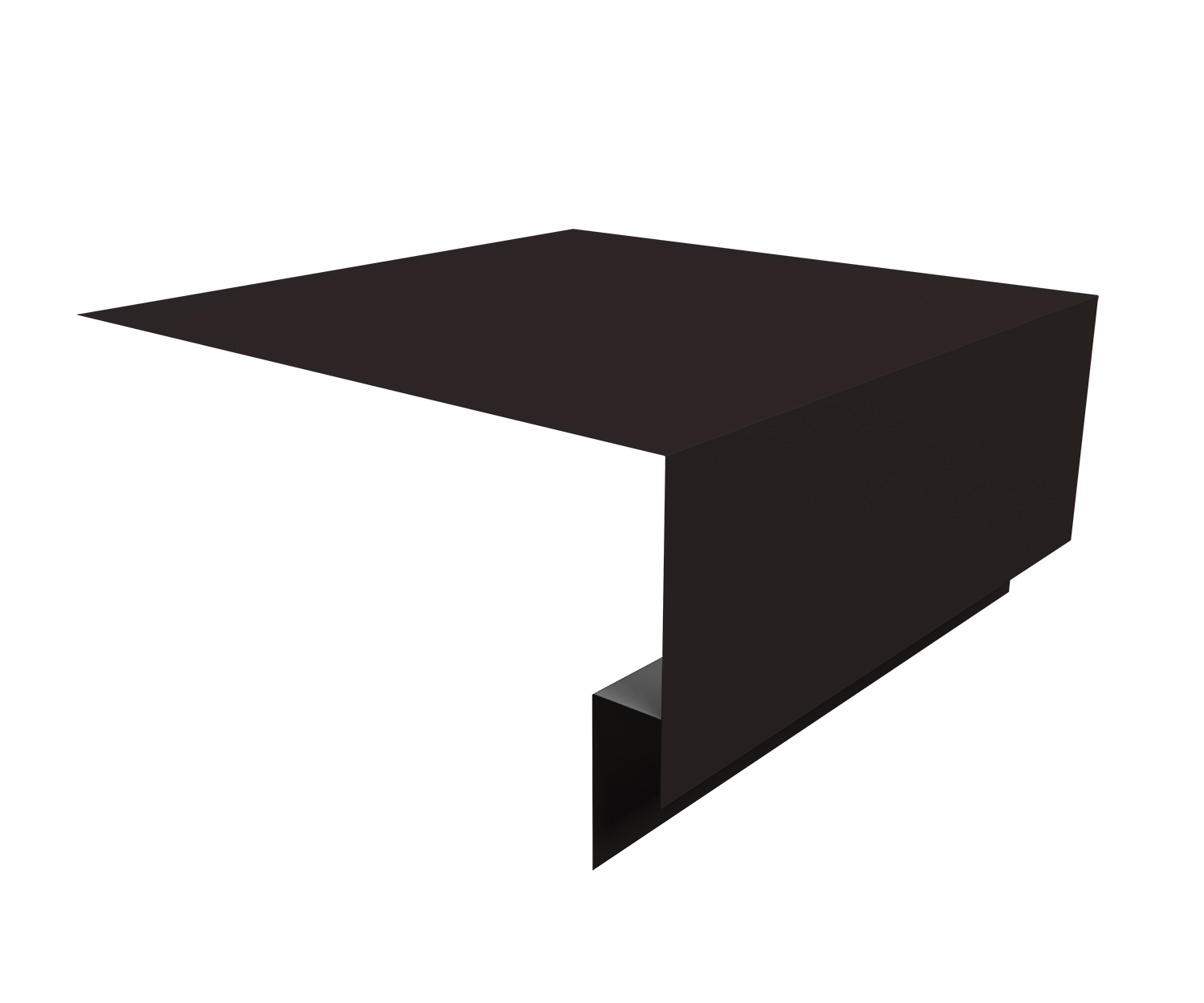 Планка околооконная сложная 250х75х18 (j-фаска) Grand Line 0,45 ПЭ с пленкой RAL 9005 черный (3м)