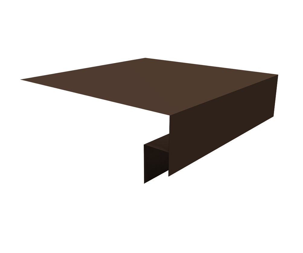 Планка околооконная сложная Блок-Хаус новый 250х50х27 Grand Line 0,4 ПЭ двухсторонний с пленкой RAL 8017 шоколад (3м)