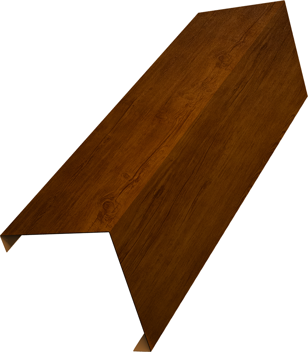 Декоративная накладка на столб универсальная угловая 62х55 для забора жалюзи Grand Line 0,45 Принт Премиум Золотой дуб насыщенный Фреш TwinColor (2м)