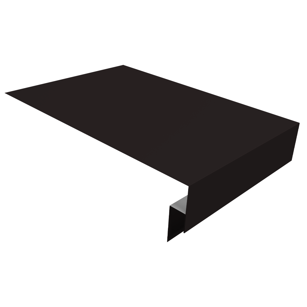 Планка околооконная сложная 300х50х18 (j-фаска) Grand Line 0,45 Drap ТХ RAL 9005 черный (2м)