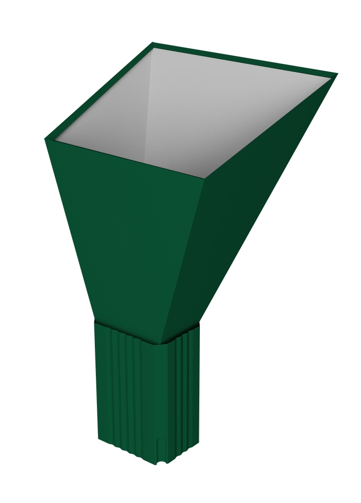 Воронка водосборная прямоугольная Vortex Lite PE RAL 6005 зеленый мох