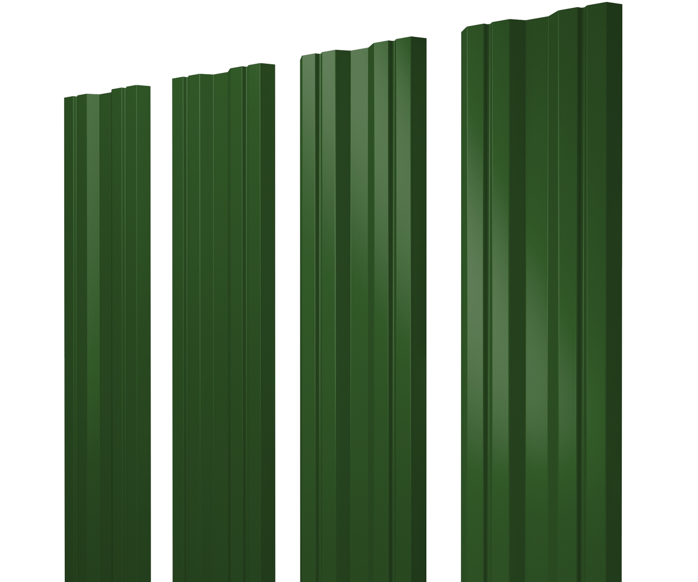 Штакетник Twin 0,45 PE RAL 6002 лиственно-зеленый