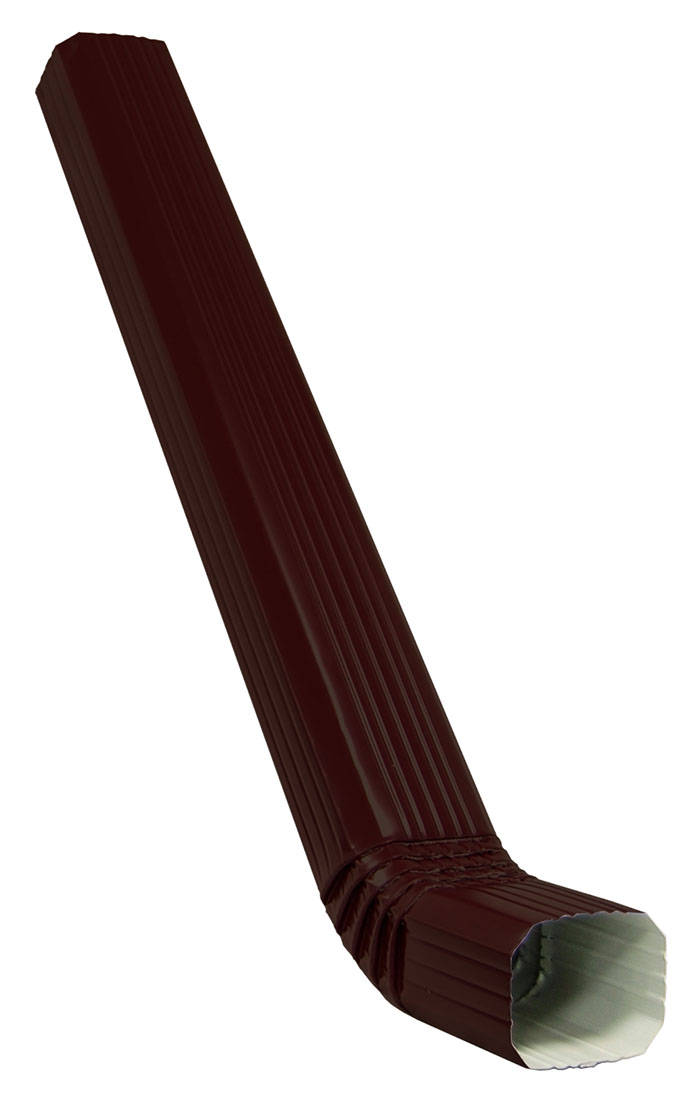 Труба прямоугольная с коленом Vortex Matt 1м RAL 8017