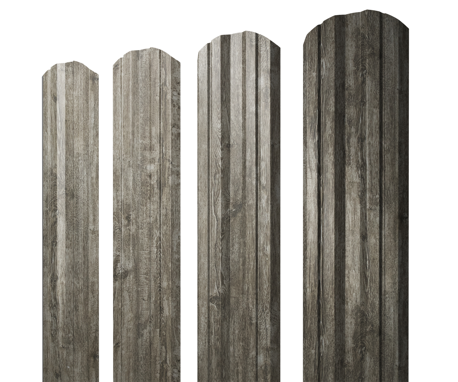 Штакетник Twin фигурный 0,45 Print Elite Nordic Wood TwinColor