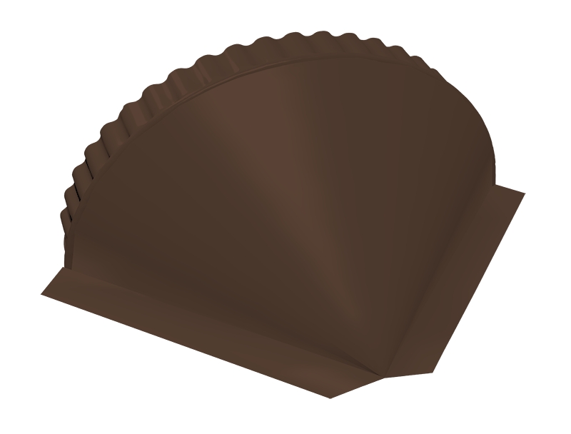 Планка карнизная 100х65 0,5 Velur RR 32 темно-коричневый
