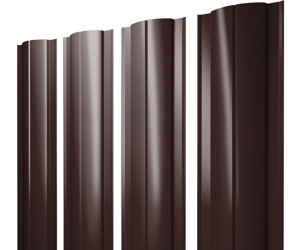 Штакетник Круглый 0,5 GreenCoat Pural BT RR 887 шоколадно-коричневый (RAL 8017 шоколад)