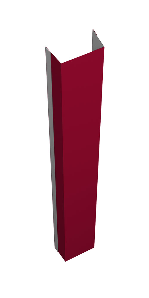 Крепежная планка верхняя Texas 0,45 PE с пленкой RAL 3003 рубиново-красный