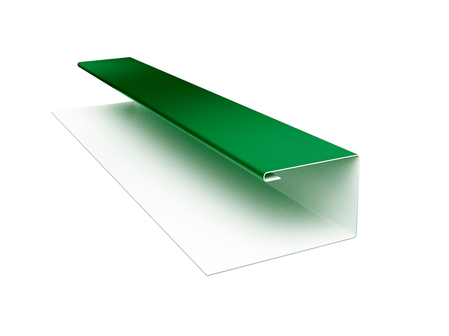 Планка П-образная 0,45 PE с пленкой RAL 6002 лиственно-зеленый