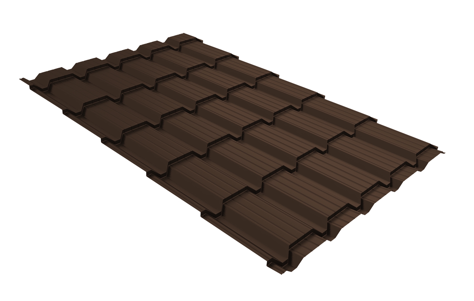 Металлочерепица квадро профи 0,5 Satin RAL 8017 шоколад