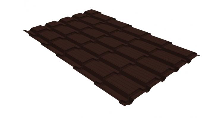 Металлочерепица квадро профи Grand Line 0,5 Rooftop Matte RAL 8017 шоколад