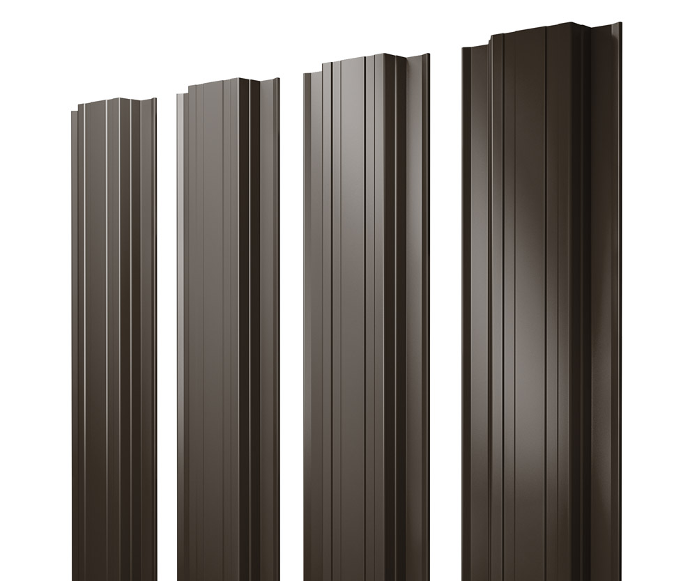 Штакетник Прямоугольный 0,45 PE RR 32 темно-коричневый