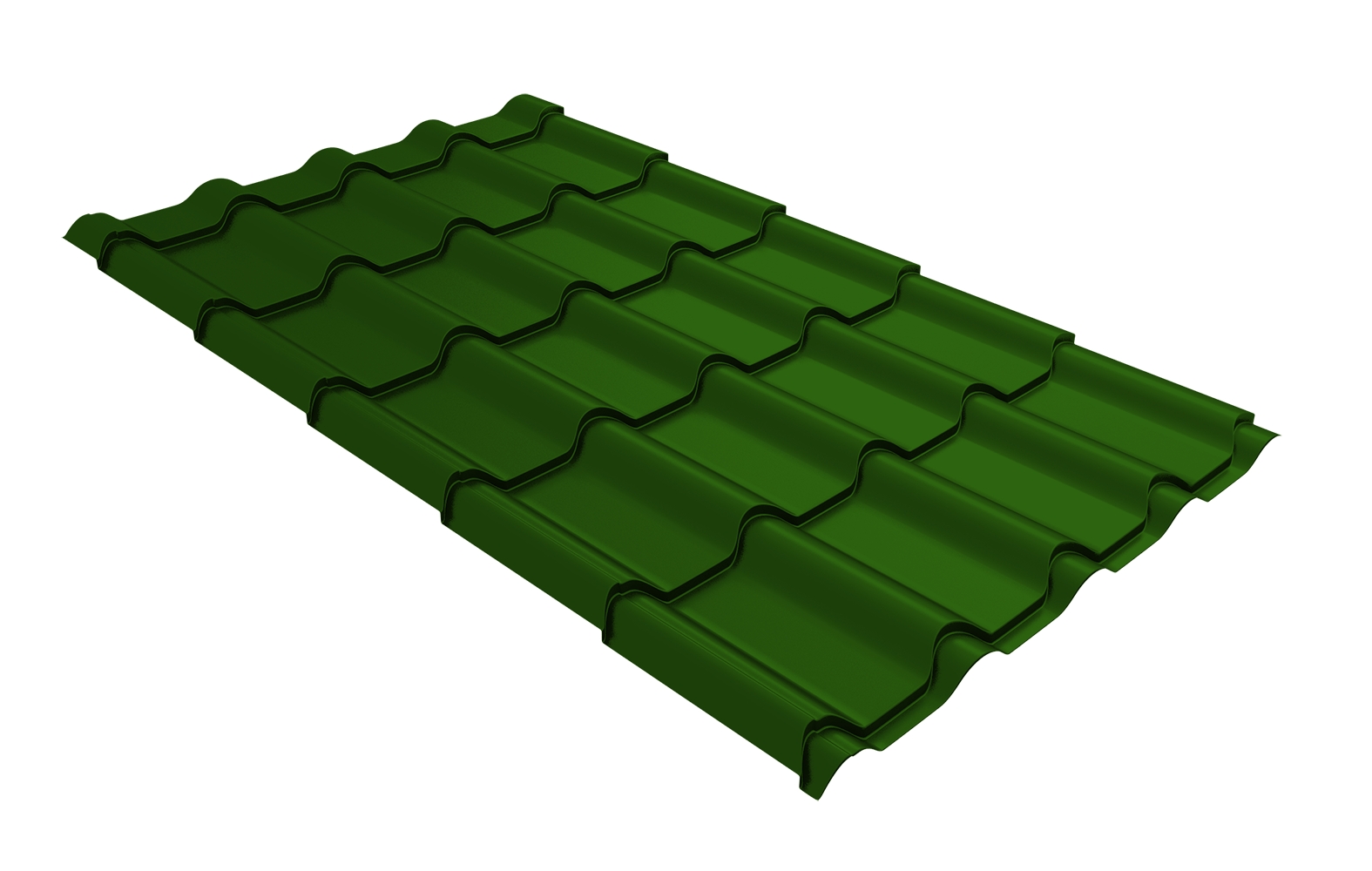 Металлочерепица камея 0,45 PE RAL 6002 лиственно-зеленый