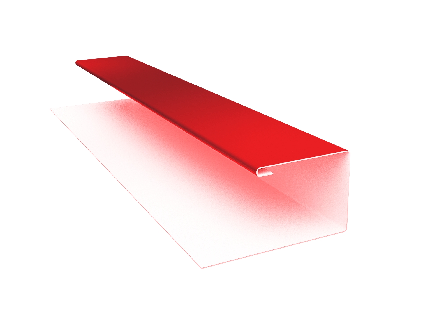 Планка П-образная 0,45 PE с пленкой RAL 3003 рубиново-красный