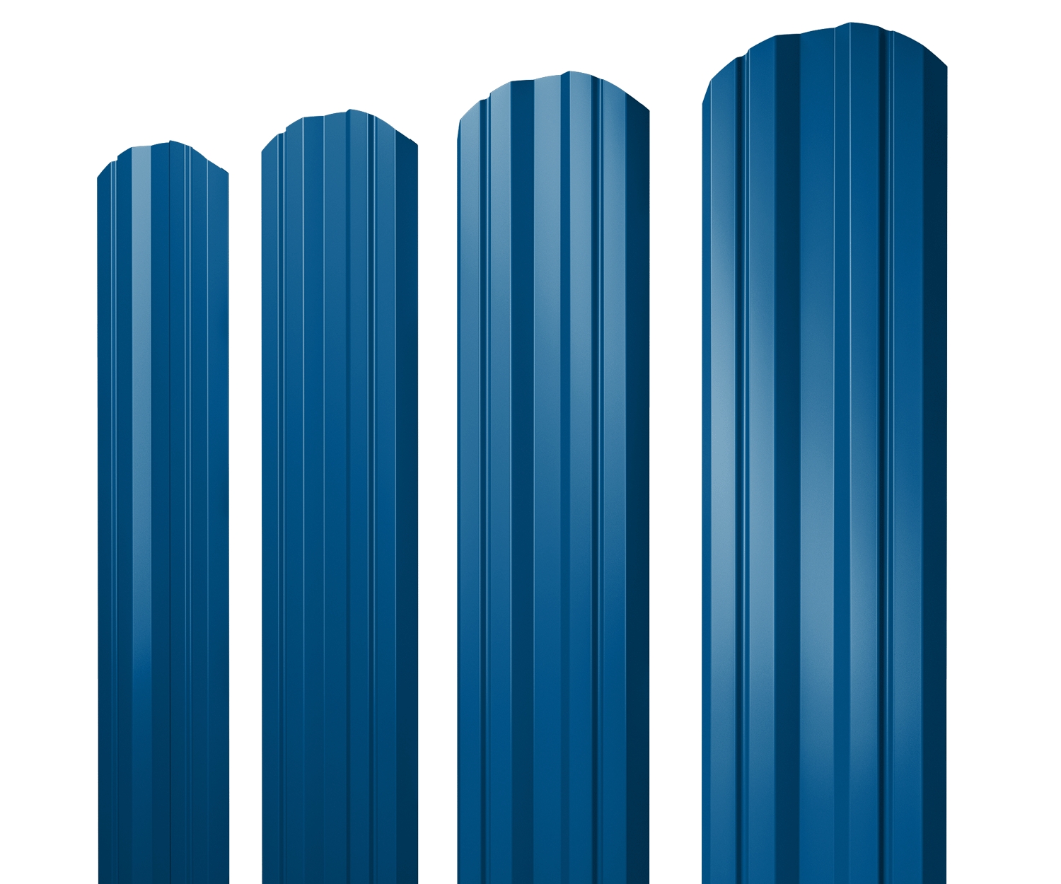 Штакетник Twin фигурный 0,4 PE RAL 5005 сигнальный синий