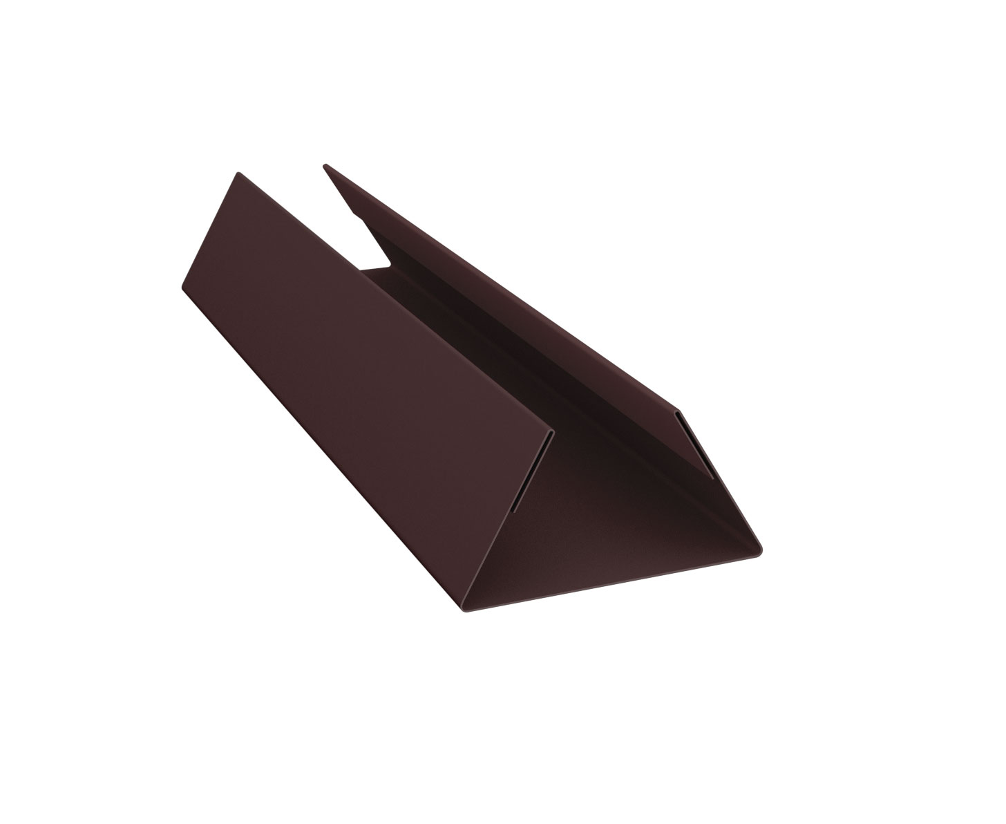 Планка стыковочная составная нижняя 0,5 Quarzit lite с пленкой RAL 8017 шоколад