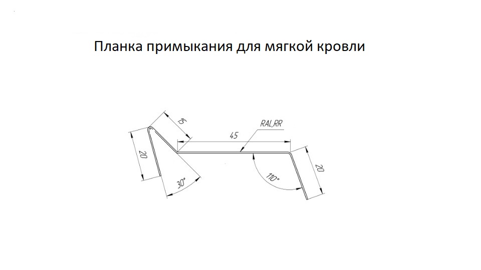 Планка примыкания чертеж