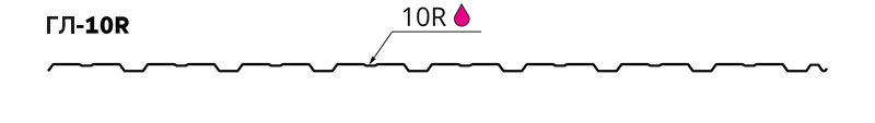 Чертеж профнастила GL-10R