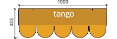 Чертеж Мягкая кровля Shinglas Классик Танго